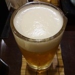 魚の家 - 生ビールで朋と乾杯