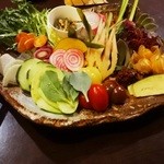 魚の家 - 生野菜盛り合わせ（野菜コース）