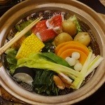 魚の家 - 金目鯛入り蒸し野菜盛り合わせ（野菜コース）