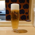 Wafuu Hoiko Rosemmon Tendashiya - アサヒ生ビール (通称 マルエフ)、280円。(安！)