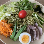 冷やし中華専門店 ひやちゅう - 冷やし中華（グリーンソース仕立て）