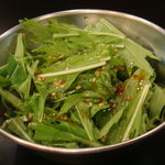 Otokodoujou - 付き出し(無料)の水菜キムチ