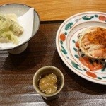 銀座おかもと - ふきのとう天麩羅　香箱蟹　ほや
