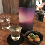 麒麟堂 - 日本酒　炎　　　　うずらの燻製醤油漬け