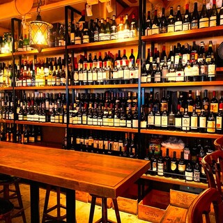 Over 350 types of wine from all over the world! There are always 18 types of wine by the glass!