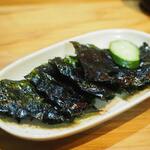 卓 - 海苔ときゅうりのはさみ添え