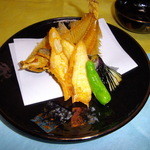 きたみ - 真子カレイの唐揚げ　(自家製ポンズでどうぞ)