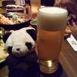 うまうま - 絶品の生中はサッポロ　チビのお友達のパンちゃんと