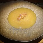 隼 - ④濃いめ
      ハンマーヘッドシャークの尾ヒレの焼きフカヒレ　濃厚なコラーゲンソース　土鍋炊きたてご飯〜濃厚なコラーゲンリゾット