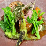 渡辺料理店 - ワイフのメインはNZ産仔羊のロースト