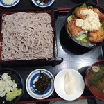 185595683 - 私が頼んだ日替わりランチ、盛そば(2022.9.20)