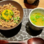 とり茶太郎 - そぼろ丼はちょっと少なめにしてもらってそぼろで呑みましたｗ