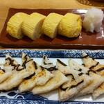 Shunsai Tei Yumesaki - だし巻き卵、山芋の昆布焼き