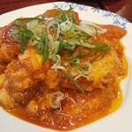 Bamiyan - 鶏肉とトマ玉子炒めランチ￥659