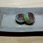温石 - 近海あじの胡瓜巻き