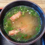 地魚工房 - 甘エビの頭の味噌汁