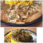 Dracaena curry - ◆チキン・・鶏肉はよく煮込まれていてホロホロ。スパイス感が強く、結構辛めですが慣れると美味しい。