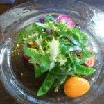 レコンフォルテ - 前菜（鹿児島産カツオの炙りと季節の野菜サラダ）