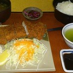 本宮の湯　うまの背 - 穂の国定食？豊川ぶたのとんかつ