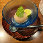 島宿　真里 - いちじくシャーベットとさつまいもレアチーズ