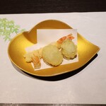 Meieki Sushi Amano - 天ぶら三種
