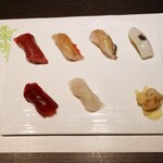Meieki Sushi Amano - 握り六貫