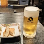 市松 - ビールと厚揚げ