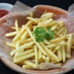 Freshly fried! french fries