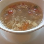 中国レストラン 蘇州 - 垢田トマトと豆腐のとろみスープ