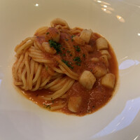 イルクオーレ - スパゲティです。イタリアンですから。太め。モチモチめ。