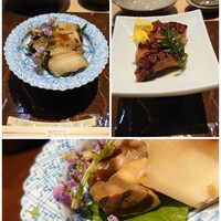 明治の森箕面 音羽山荘 - 紀州の煮蛸に煮鮑。肝も✨