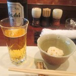 五鉄 - 先ずは、付きだしとビール