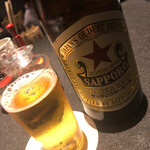 とり澤 - サッポロ赤星（中瓶）