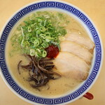 ラーメン食堂　一生懸麺 - 久留米 白龍とんこつラーメン(780円、真上から)