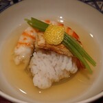 銀座 しのはら - 鱧と松茸と車海老と粟麩