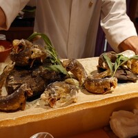 銀座 しのはら - 子持ち鮎の唐揚げ