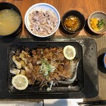 九州の旬 博多廊 大阪店 - 鉄板塩レモンステーキ膳