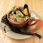 いろんな貝の酒蒸し