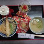 Small Ten-don (tempura rice bowl) set