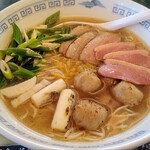 麺処 若武者 弐號店 大正浪漫 ラーメン 名物温泉ぶためし みどり湯食堂 - 炙りネギと鴨肉三種