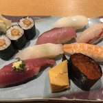 Sushigin Kusabiya Bettei - ランチメニューのにぎり