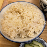 とん汁と玄米の店 檍食堂 - 玄米は柔らかく炊けている