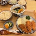 とん汁と玄米の店 檍食堂 - 豚汁定食にささみカツ単品