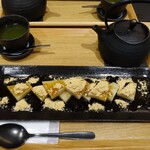 Funabashiya - くず餅とお茶のセット