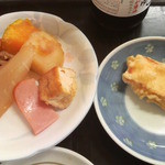 あほだら亭 - 小皿のおかず。