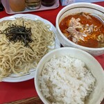 桃天花 - 担々つけ麺＋切り落としチャーシュー＋半ライス