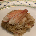 蒼 - ほぼ蟹リゾット（笑）。この甲殻リレー、もう反則でしょう。
      毛蟹の風味はたまりませんねぇ。