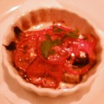 オステリア・ナカムラ - 自家製オイルサーディンとトマトのオーブン焼