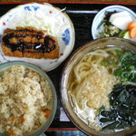 こんぴらうどん - うどん定食　500円