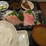 Miyataya - ２点盛り定食(シイラ&コショウダイ)￥950